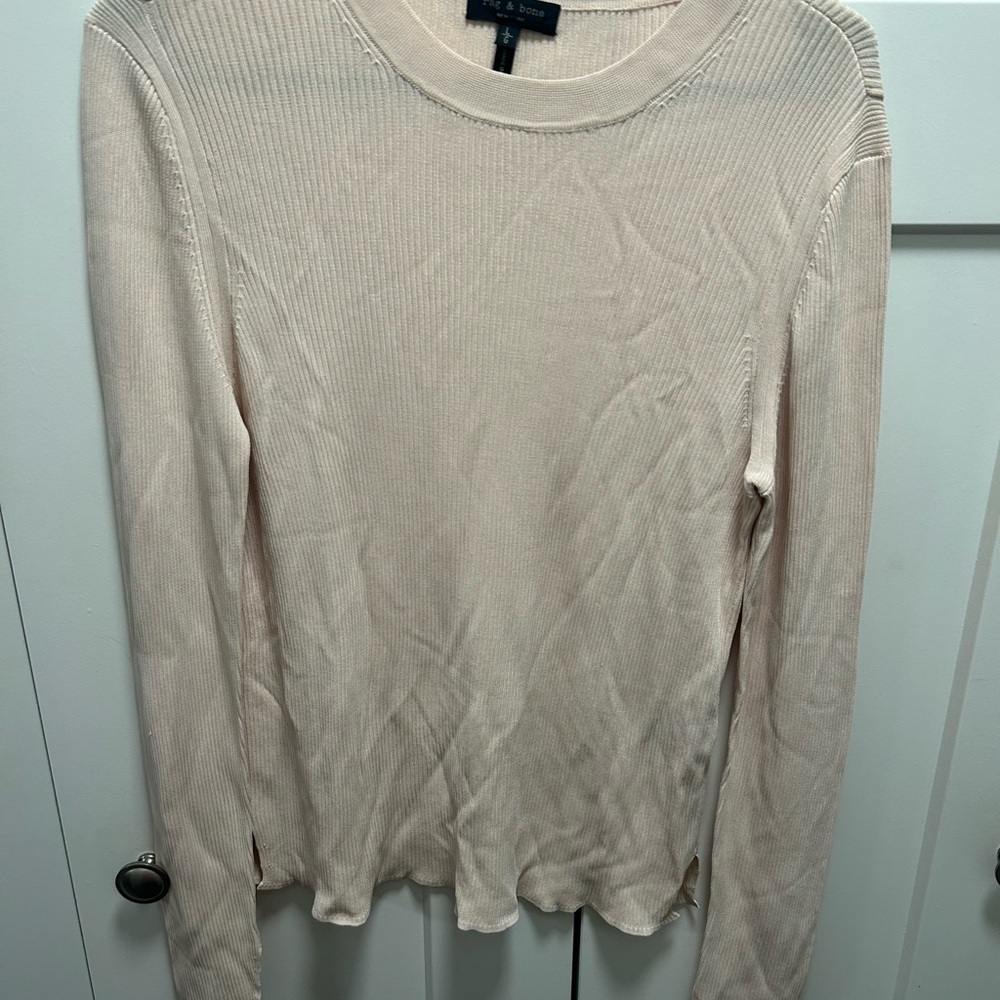 Rag&Bone Beige Long Sleeve Top